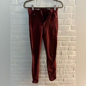 Gap maroon skinny jeans